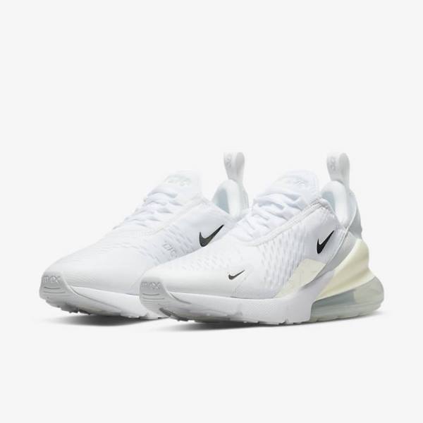 Zapatillas Nike Air Max 270 Mujer Blancas Plateadas Metal Plateadas | NK206GRM