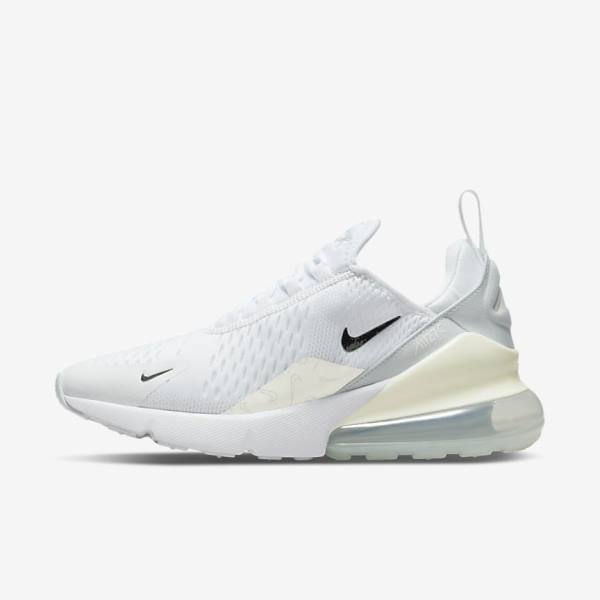 Zapatillas Nike Air Max 270 Mujer Blancas Plateadas Metal Plateadas | NK206GRM