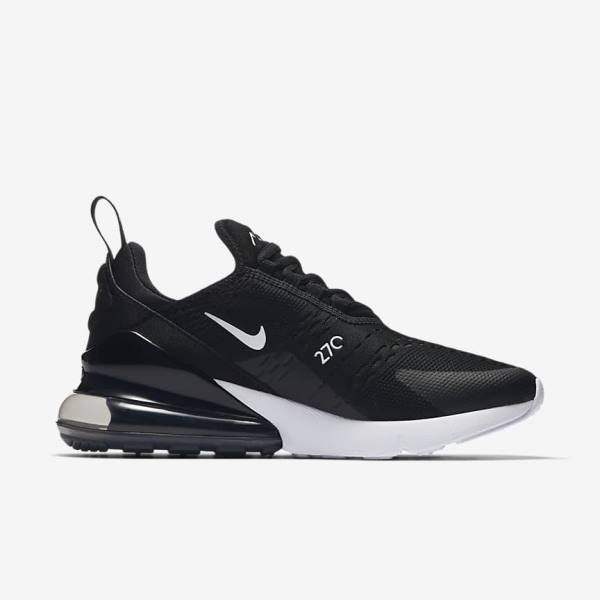 Zapatillas Nike Air Max 270 Mujer Negras Blancas Gris Oscuro | NK704MJT