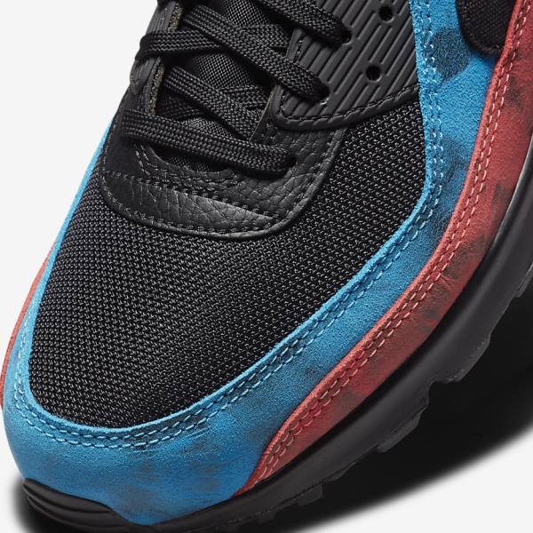 Zapatillas Nike Air Max 90 Hombre Negras Azules Rojas Blancas | NK351FVO