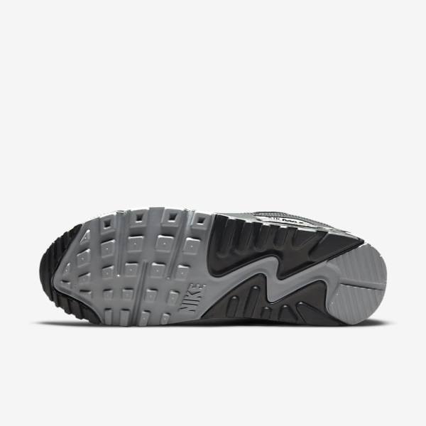 Zapatillas Nike Air Max 90 Premium Hombre Blancas Gris Negras | NK659KQL