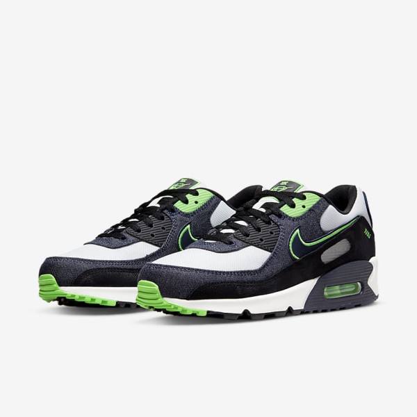 Zapatillas Nike Air Max 90 SE Hombre Negras Verde Blancas Obsidian | NK635DQH