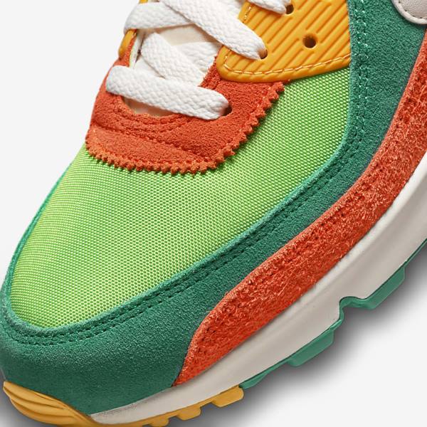 Zapatillas Nike Air Max 90 SE Hombre Verde Naranjas Verde | NK809NUM