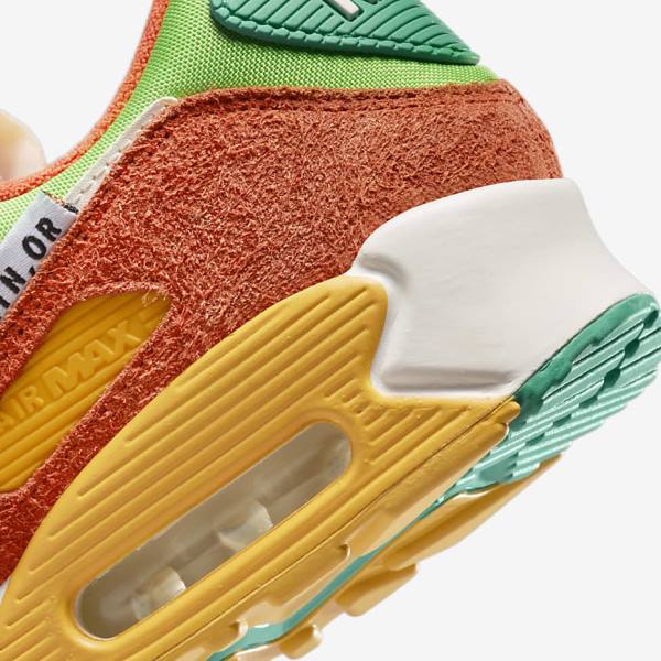 Zapatillas Nike Air Max 90 SE Hombre Verde Naranjas Verde | NK809NUM