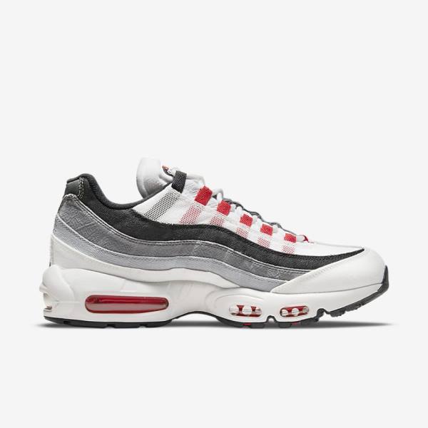 Zapatillas Nike Air Max 95 Hombre Blancas Gris Claro Rojas | NK845FBW