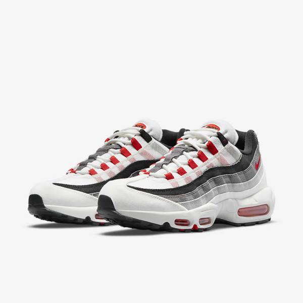 Zapatillas Nike Air Max 95 Hombre Blancas Gris Claro Rojas | NK845FBW