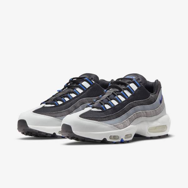 Zapatillas Nike Air Max 95 Hombre Negras Gris Oscuro Azules | NK197WDG