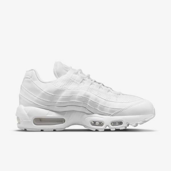 Zapatillas Nike Air Max 95 Mujer Blancas Metal Plateadas Blancas | NK370ZKW