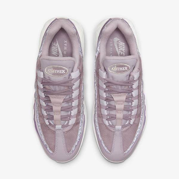 Zapatillas Nike Air Max 95 Mujer Moradas Blancas Metal Plateadas | NK278YLM