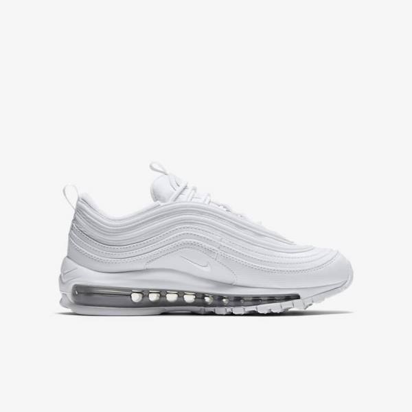 Zapatillas Nike Air Max 97 Older Niños Blancas Metal Plateadas Blancas | NK834CAZ