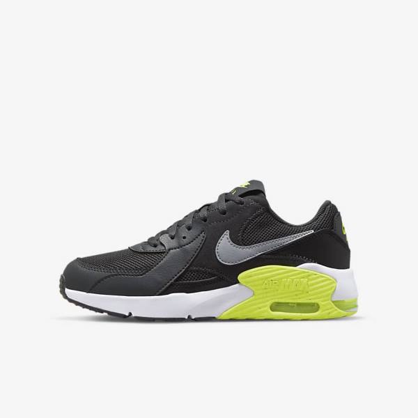 Zapatillas Nike Air Max Excee Older Niños Gris Oscuro Negras Gris | NK391CST