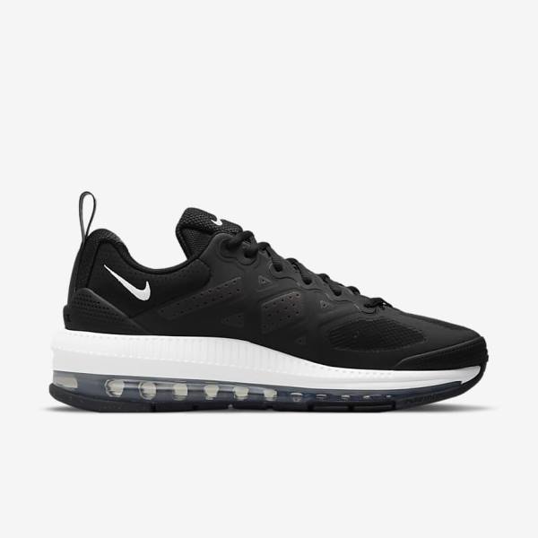 Zapatillas Nike Air Max Genome Hombre Negras Gris Oscuro Blancas | NK295RWQ