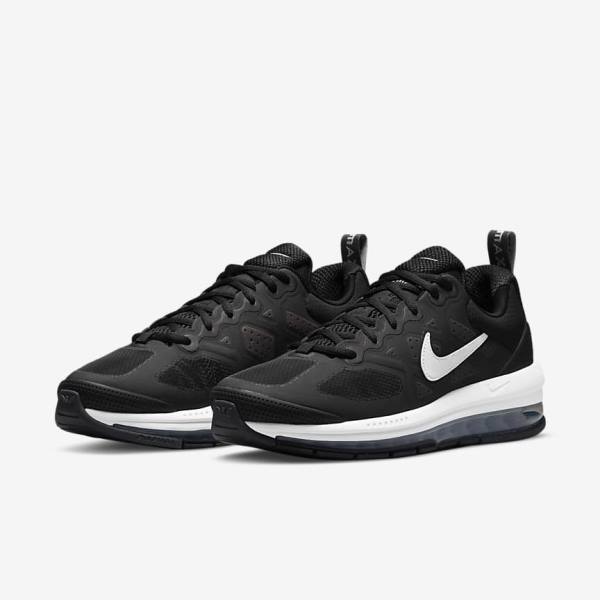 Zapatillas Nike Air Max Genome Hombre Negras Gris Oscuro Blancas | NK295RWQ