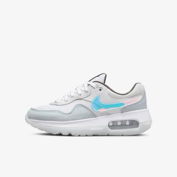 Zapatillas Nike Air Max Motif Older Niños Blancas Azules Gris | NK738HUG