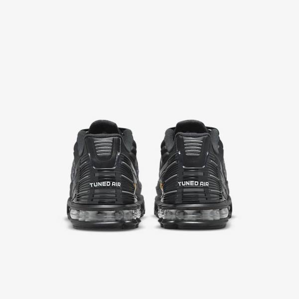 Zapatillas Nike Air Max Plus 3 Hombre Negras Gris Oscuro Blancas | NK143UTD