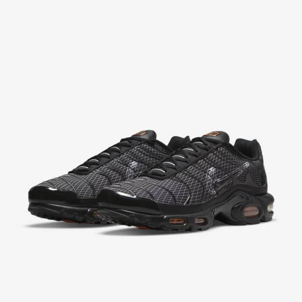 Zapatillas Nike Air Max Plus Hombre Negras Naranjas Gris Blancas | NK627WSY