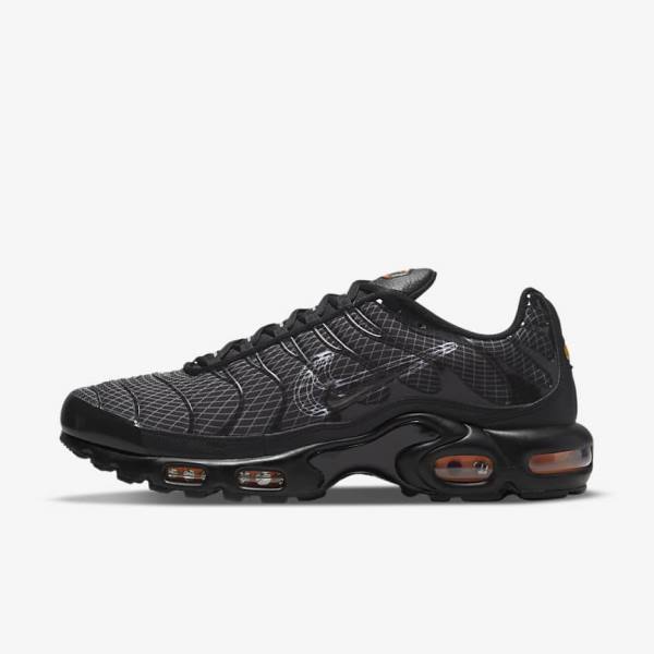 Zapatillas Nike Air Max Plus Hombre Negras Naranjas Gris Blancas | NK627WSY