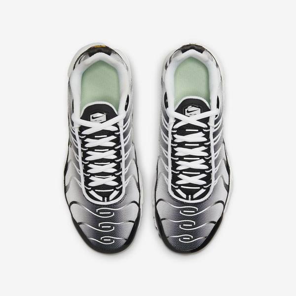 Zapatillas Nike Air Max Plus Older Niños Blancas Negras Plateadas Verde Menta | NK369OUS