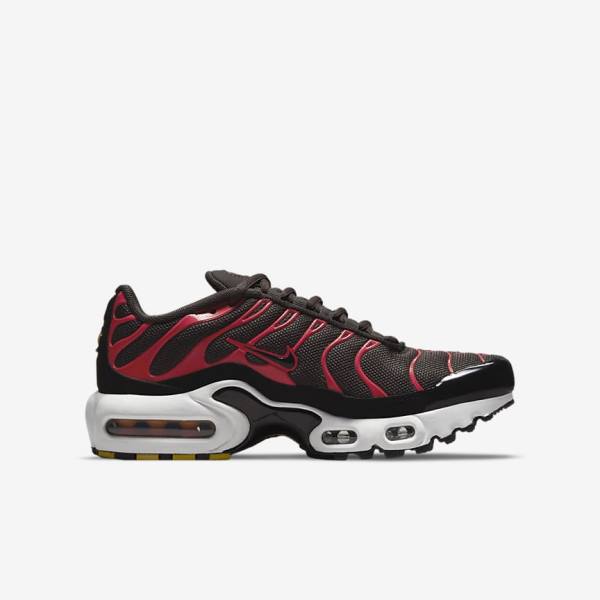 Zapatillas Nike Air Max Plus Older Niños Gris Rojas Blancas Negras | NK527XMN