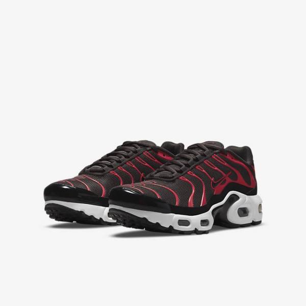 Zapatillas Nike Air Max Plus Older Niños Gris Rojas Blancas Negras | NK527XMN