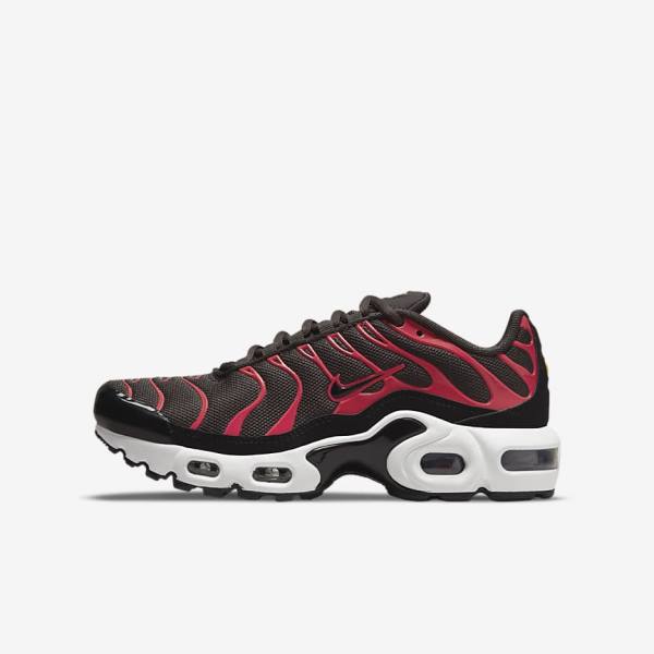 Zapatillas Nike Air Max Plus Older Niños Gris Rojas Blancas Negras | NK527XMN