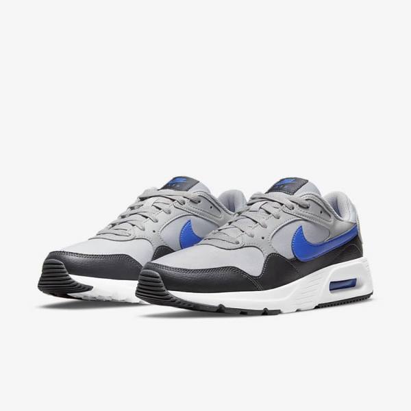 Zapatillas Nike Air Max SC Hombre Gris Claro Gris Oscuro Blancas Azul Real | NK483OWA