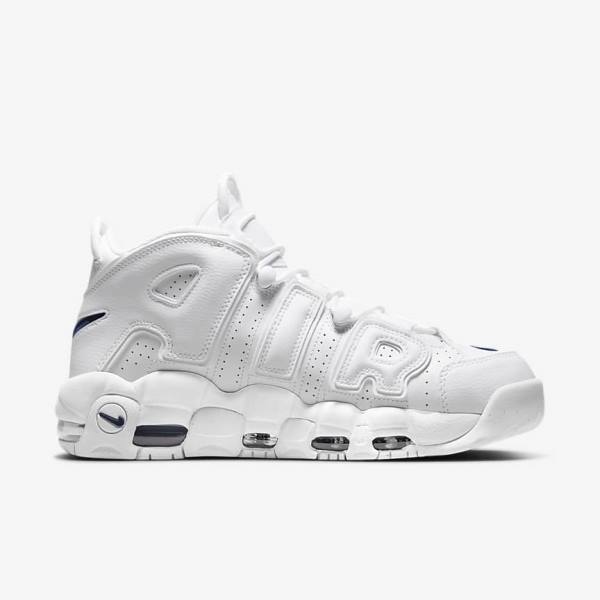 Zapatillas Nike Air More Uptempo 96 Hombre Blancas Azul Marino | NK408OLD