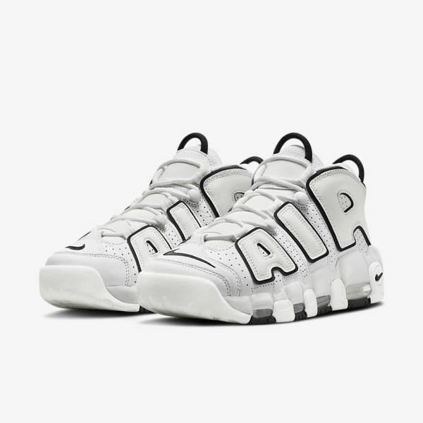 Zapatillas Nike Air More Uptempo Mujer Blancas Negras | NK726XYF