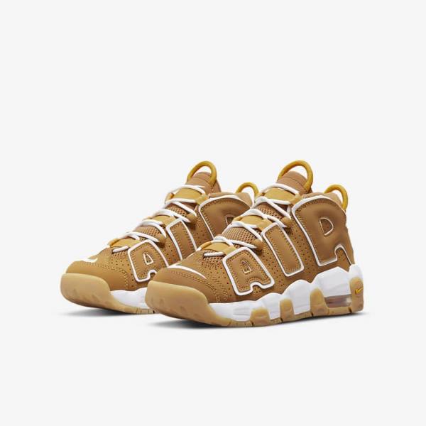 Zapatillas Nike Air More Uptempo Older Niños Marrones Marrones Claro Blancas | NK801GJO