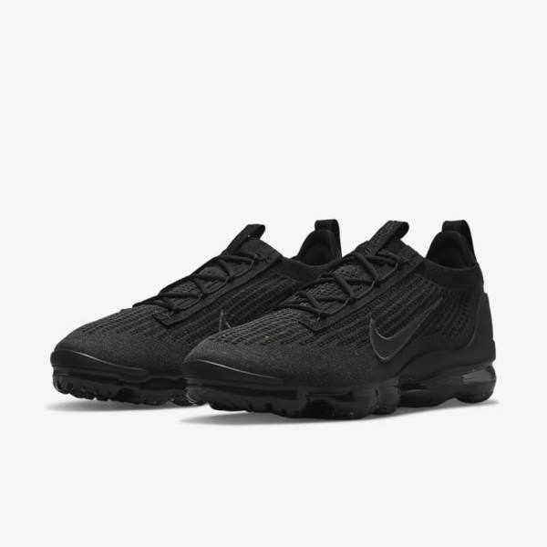 Zapatillas Nike Air VaporMax 2021 FK Hombre Negras Gris Oscuro | NK028NUG