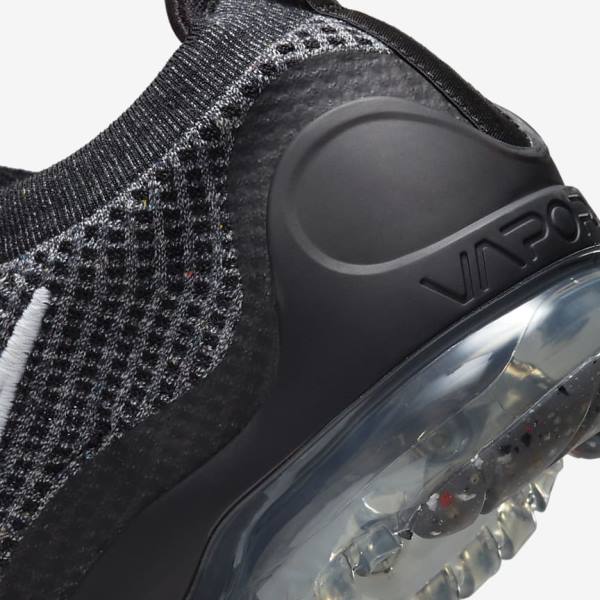 Zapatillas Nike Air VaporMax 2021 FK Hombre Negras Blancas Gris Oscuro Negras | NK538BZT