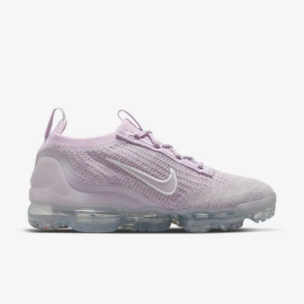 Zapatillas Nike Air VaporMax 2021 FK Mujer Rosas Claro Blancas Metal Plateadas Moradas | NK046FDR