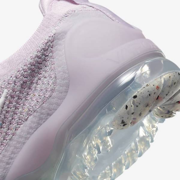 Zapatillas Nike Air VaporMax 2021 FK Mujer Rosas Claro Blancas Metal Plateadas Moradas | NK046FDR