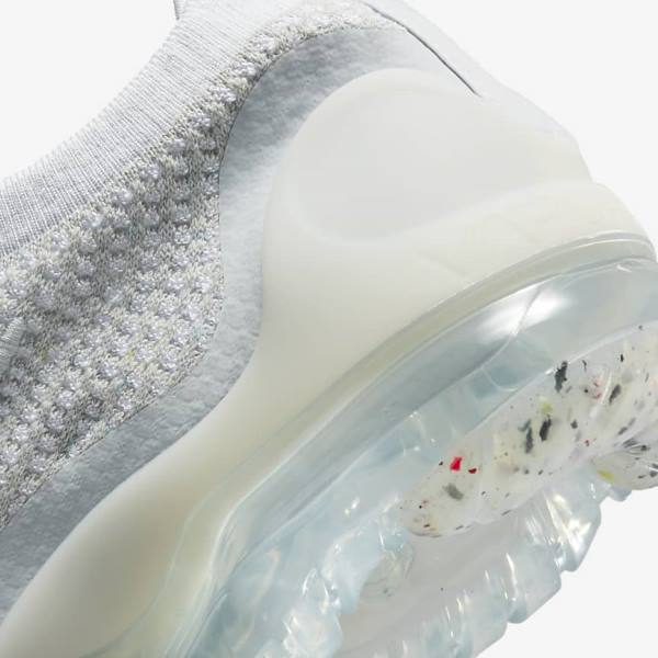 Zapatillas Nike Air VaporMax 2021 FK Mujer Blancas Plateadas Metal Plateadas Blancas | NK642OZL