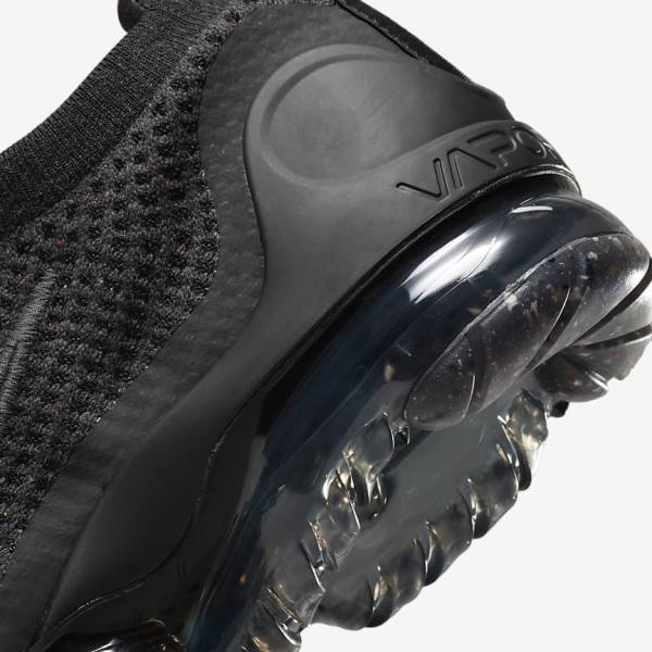 Zapatillas Nike Air VaporMax 2021 FK Older Niños Negras Gris Oscuro | NK752OLV