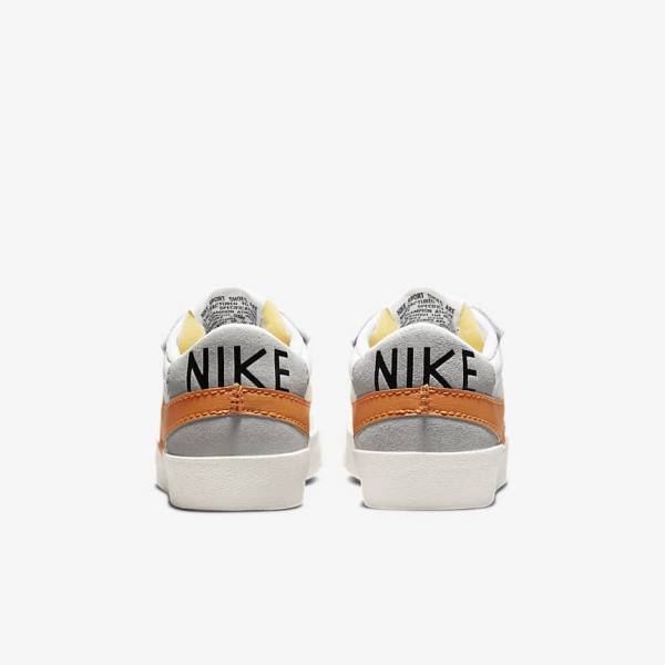 Zapatillas Nike Blazer Low 77 Jumbo Hombre Blancas Gris Naranjas | NK235XOZ