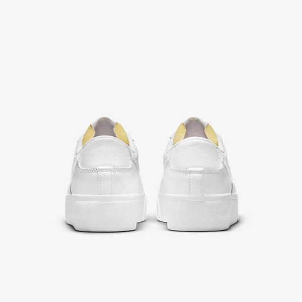 Zapatillas Nike Blazer Low Plataforma Mujer Blancas | NK679ZUS