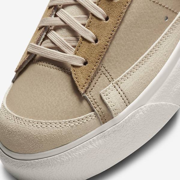 Zapatillas Nike Blazer Low Plataforma SP Mujer Kaki Beige Claro | NK968HZC