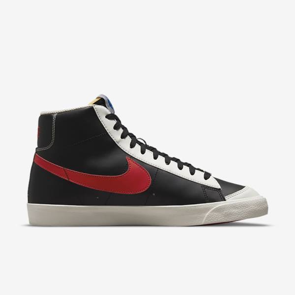 Zapatillas Nike Blazer Mid 77 EMB Hombre Rojas Negras | NK374NSU