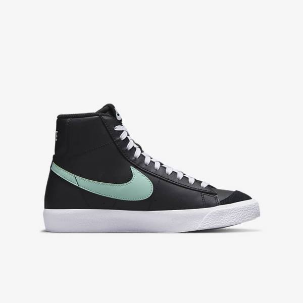 Zapatillas Nike Blazer Mid 77 Older Niños Negras Blancas Verde Menta | NK204LNI