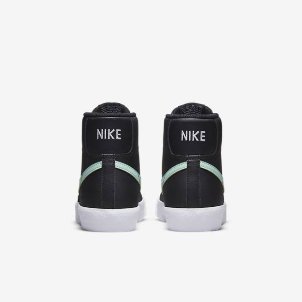 Zapatillas Nike Blazer Mid 77 Older Niños Negras Blancas Verde Menta | NK204LNI