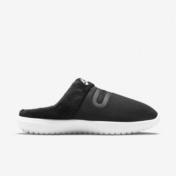 Zapatillas Nike Burrow Pantuflas Mujer Negras Blancas | NK035HSM