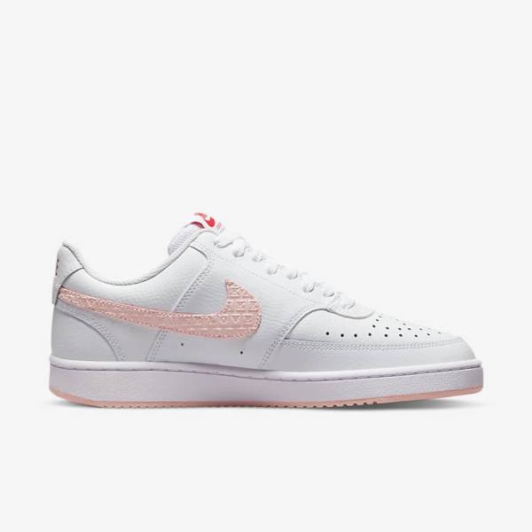 Zapatillas Nike Court Vision LO Mujer Blancas Rojas | NK795CAI