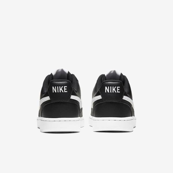 Zapatillas Nike Court Vision Low Mujer Negras Blancas | NK819HIC