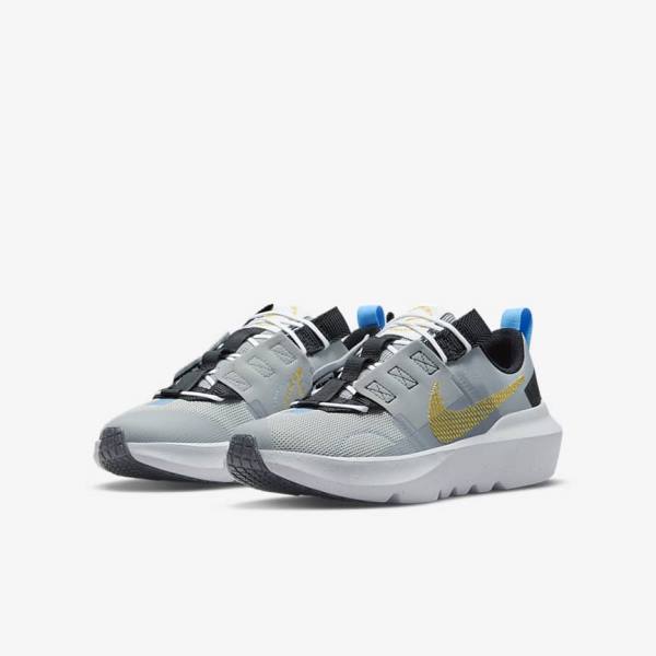 Zapatillas Nike Crater Impact Older Niños Gris Claro Azules Blancas | NK074VLB