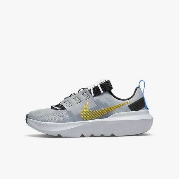 Zapatillas Nike Crater Impact Older Niños Gris Claro Azules Blancas | NK074VLB