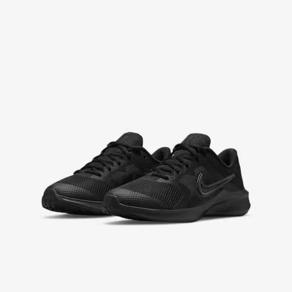 Zapatillas Nike Downshifter 11 Older Carretera Niños Negras Gris Oscuro | NK618SGH