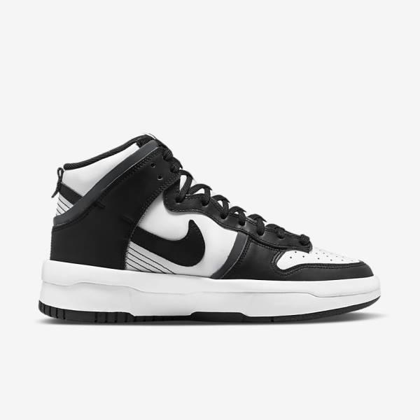 Zapatillas Nike Dunk High Up Mujer Blancas Gris Oscuro Negras | NK802SWY