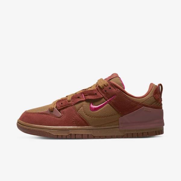 Zapatillas Nike Dunk Low Disrupt 2 Mujer Marrones Naranjas Rojas Rosas | NK480IQO