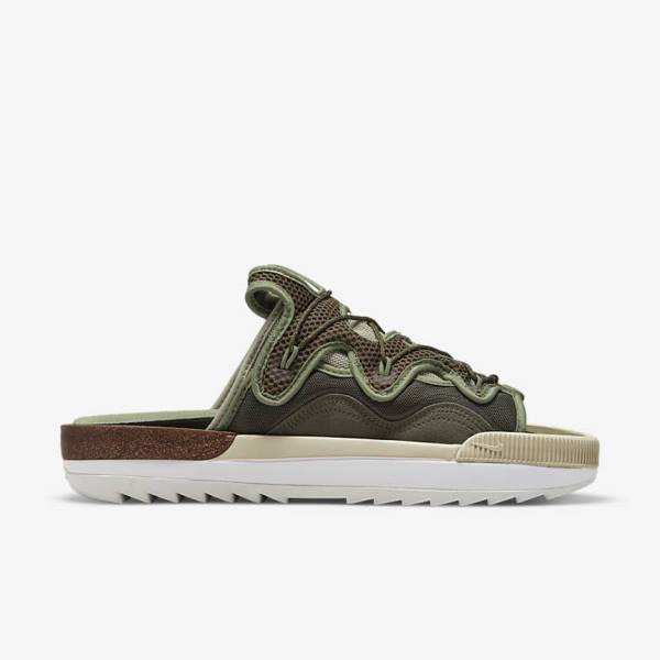 Zapatillas Nike Offline 2.0 Mule Hombre Verde Oliva Gris Claro Blancas Verde | NK765MUA